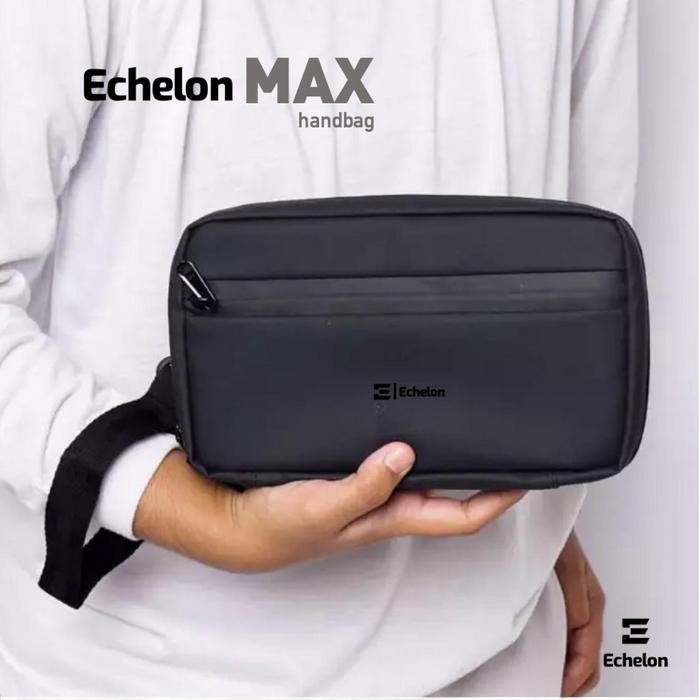 Promo Bulan Ini - Echelon Max Tas Selempang & Clucth Tas Tangan 3in1 Original Waterproof Hitam Pria 
