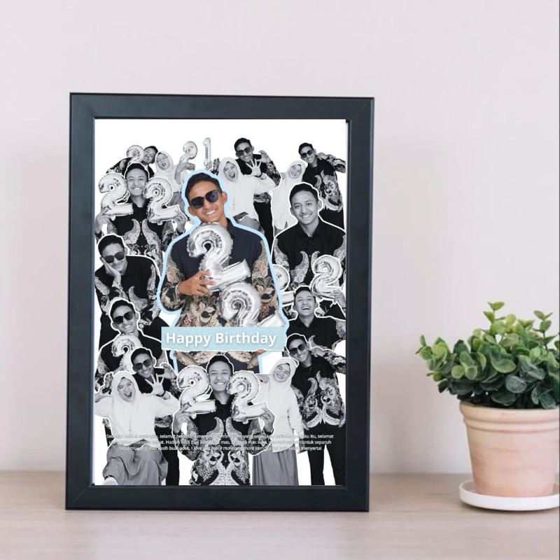 Custom Figura Foto - Bingkai Frame Foto 8R Full 10R frame foto bingkai ukuran A4 10R - Kado Ulang Ta
