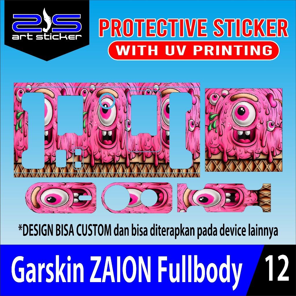 

TERMURAH PROMO StikerZaion A10 Pink Monster UV Varnish Printing