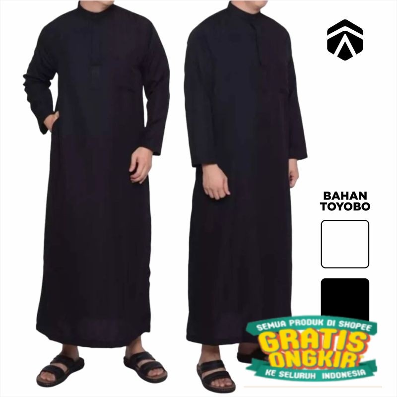 GAMIS PRIA DEWASA / JUBAH PRIA / THOBE ARAB / GAMIS ARAB PRIA/ Hijau sage lumut army ijo