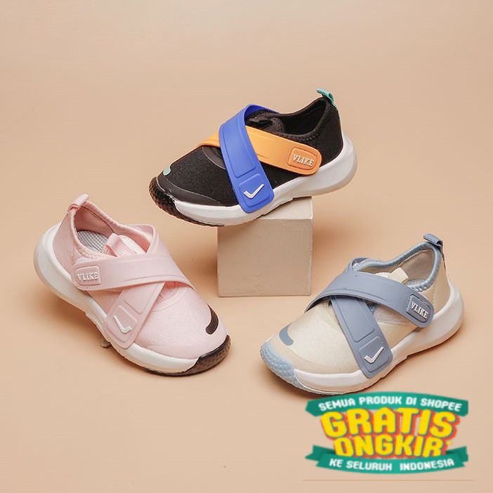 Sepatu Sneaker Sekolah Kain Slip On Anak Perempuan Laki Sneakers Kets Casual Fashion Anak Cewek Cowo