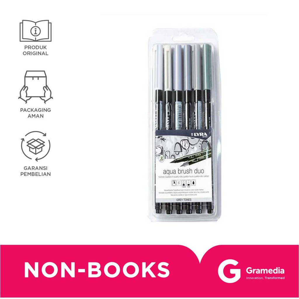 

Lyra-Aqua Brush Duo Grey Tones Set.