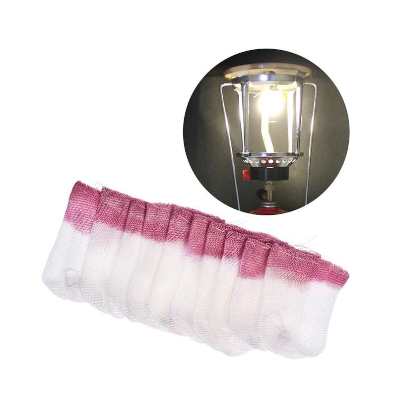 10Pcs Kerosene Lantern Lights Mantles Mesh Gauze Oil Gas Lamp Mantle Cover Tools Camping Non-Polluti