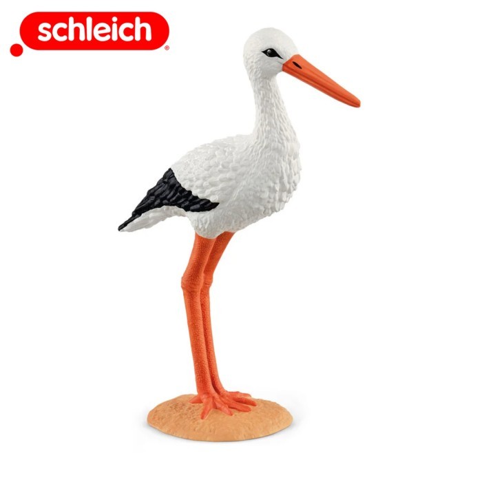 Figure Sch Leich 13936 Stork Burung Bangau Bango Mainan Figure Binatang Miniature Hewan Animal Figur