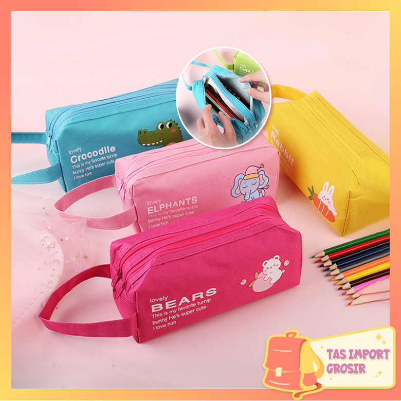

Tas Import - S6249 Tempat Pensil Hewan Kartun / Tempat Pensil Resleting Ganda / Kotak Pensil Gambar Resleting Ganda / Stationary Case