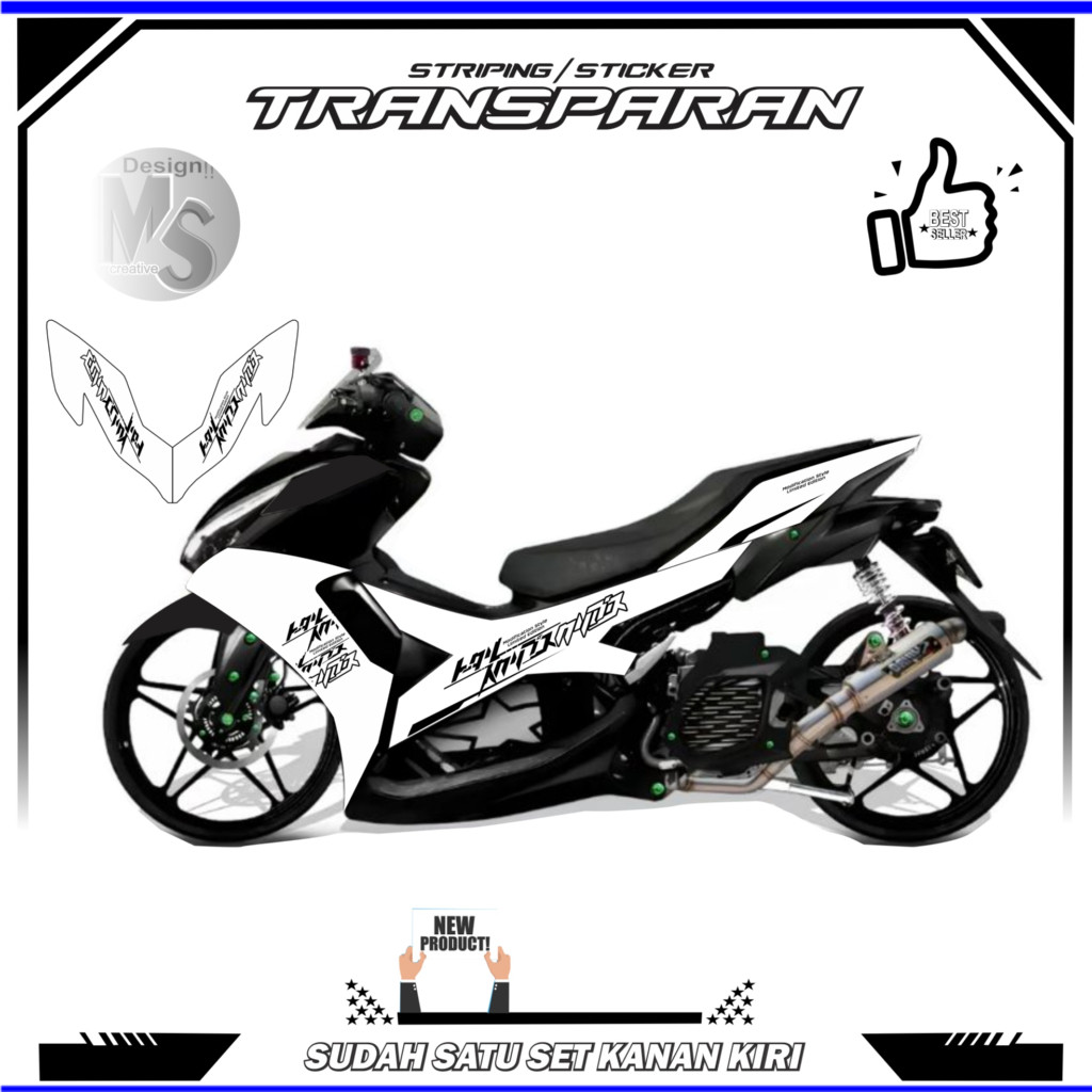 STIKER Striping Variasi Transparan Aerox New Thailand Design Baru Cod STRIPING