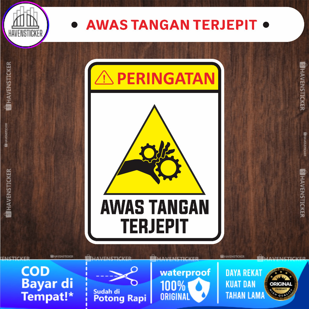 

Stiker K3 - Awas Tangan Terjepit Laminasi Kilat
