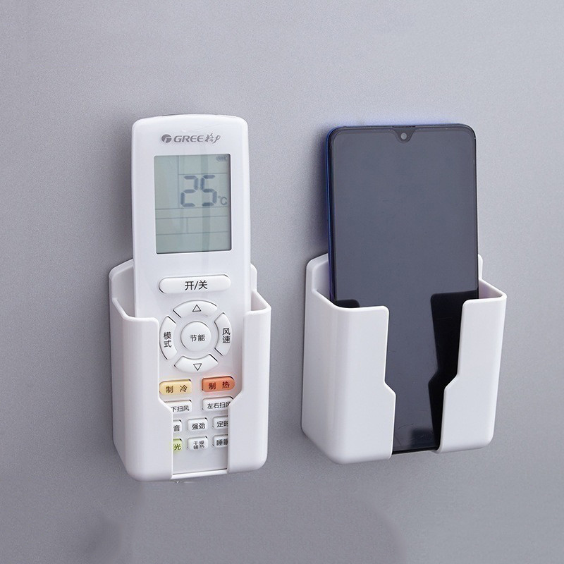 

Air Conditioner Remote Universal White Wall Mounted Box Storage Remote Controller Holder Phone Charging Bracket storage box