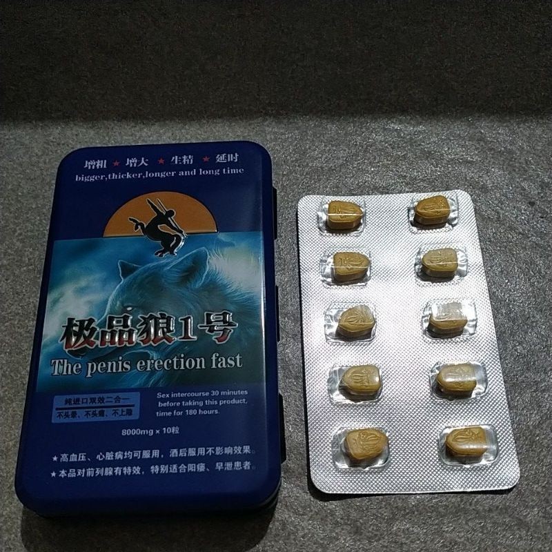 Original wolft biru Obat kuat Tahan Lama Pria Penambah Stamina Pria Dewasa