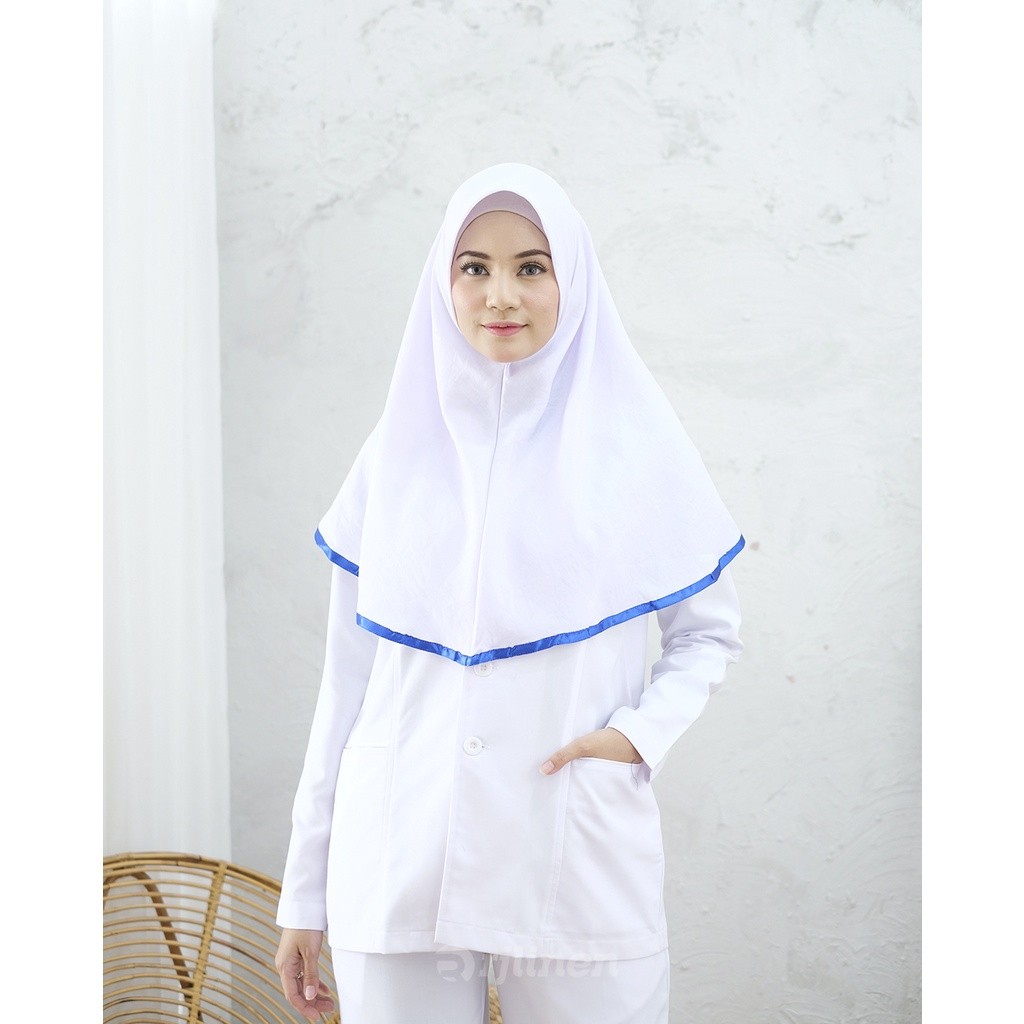 Baju Perawat Putih Lengan Panjang Setelan Suster Baju Dinas Perawat Jumbo