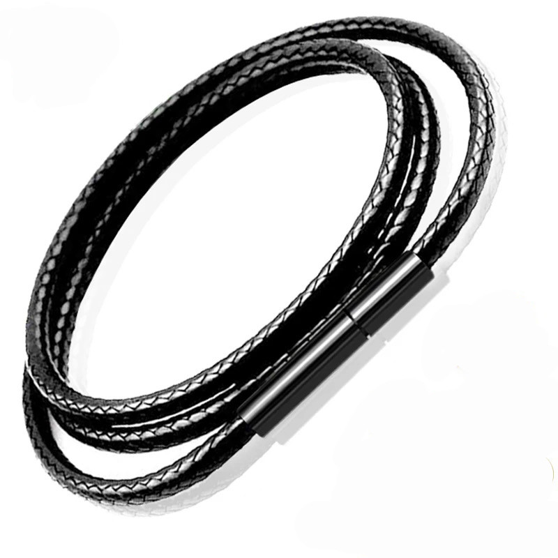 

1mm 2mm 3mm Korean Round Waxed Cord Necklace Rope Leather Cord Thread Stainless Steel Clasp Jewelry Making String for Pendant
