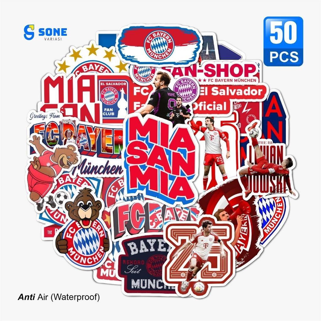 

Sticker Pack Bayer Munchen Waterproof Aesthetic- Untuk Laptop, Motor, Dan Helm - Paper Stationery