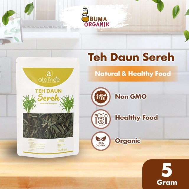 

ALAMEE Lemongrass Leaf Tea Teh Daun Sereh Organik Herbal OrganicKering Dried 10gr BUMA