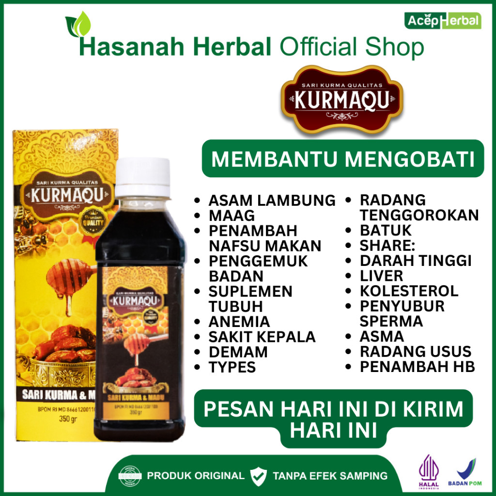 

Sari Kurma Kurmaqu Madu dan Kurma Kualitas Asli 100% Original