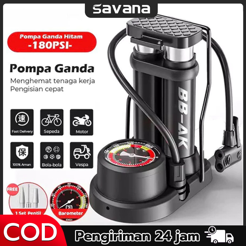 Portable High Pressure Pompa Angin Kaki Untuk Ban Mobil Pompa Injak Ban Motor Pompa Ban Motor Injak 