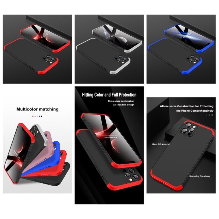 Case Iphone 13 mini GKK protection slim matte case - Hitam