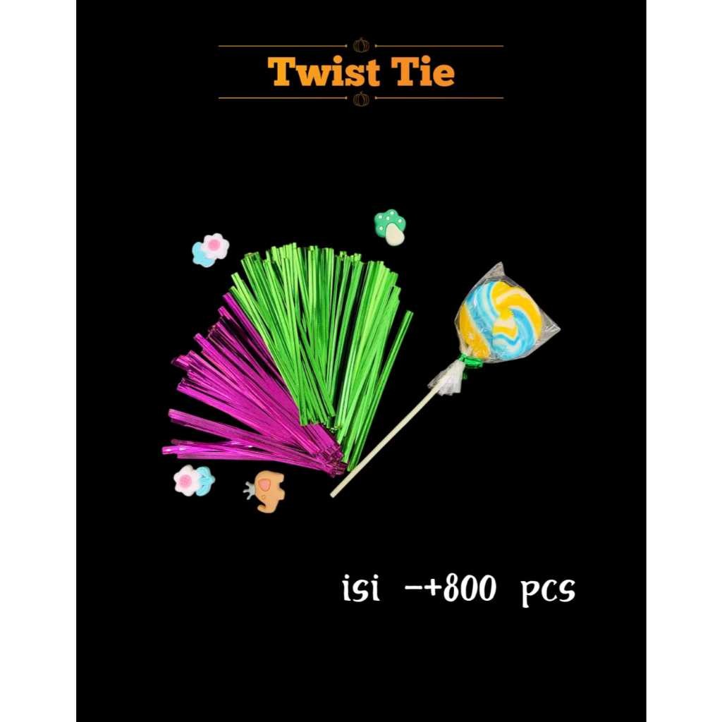 

Pita Kawat / Kawat Ikat Kado Snack Ulang Tahun / Kawat Souvenir 8cm Harga/Pack Twist tie