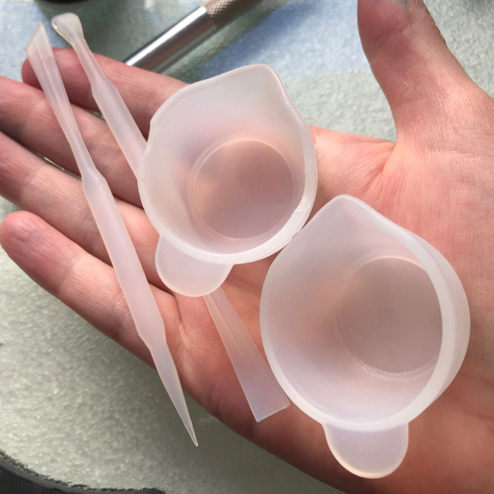 

DIY Resin Jewelry Making Tool Reusable Silicone Mix Cup Set Tools Epoxy Resin Mixing Measuring Cups Stick Handmade Accessories