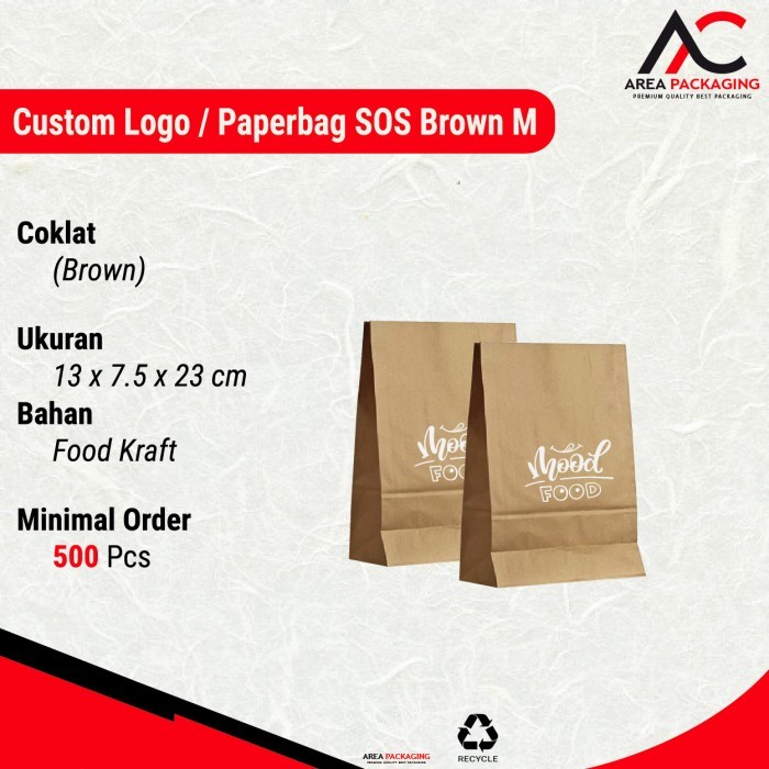 

PAPER BAG KANTONG KERTAS MAKANAN (M) + CETAK SABLON - CHICKEN,SNACK