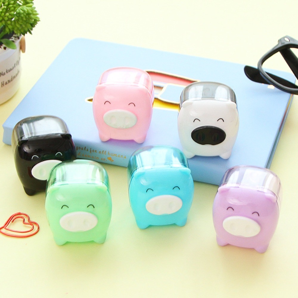 

Pencil Sharpeners 1Pc Cute Mini Pig Shaped Super Cartoon Student Pencil Sharpener Stationery Tool Office School Supplies