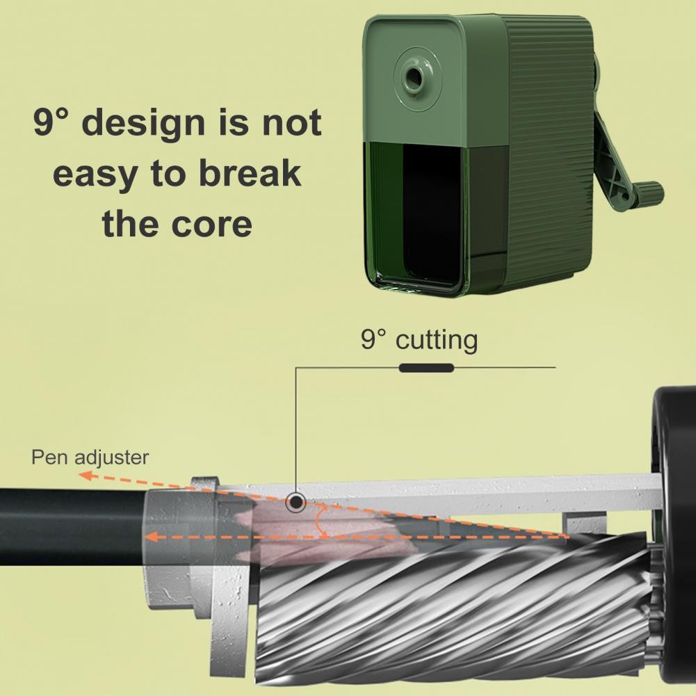 

Long Tip Sketching Pencil Sharpener Art Student's Essential 5-gear Manual Pencil Cutter Sketch Special Hand for Stationery