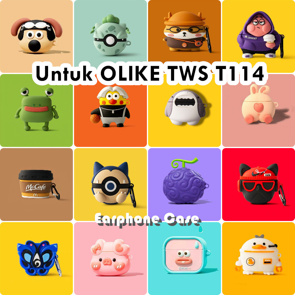 Popularity Untuk OLIKE TWS T114 Case Trendi Kartun Soft Silicone Earphone Case NO.4