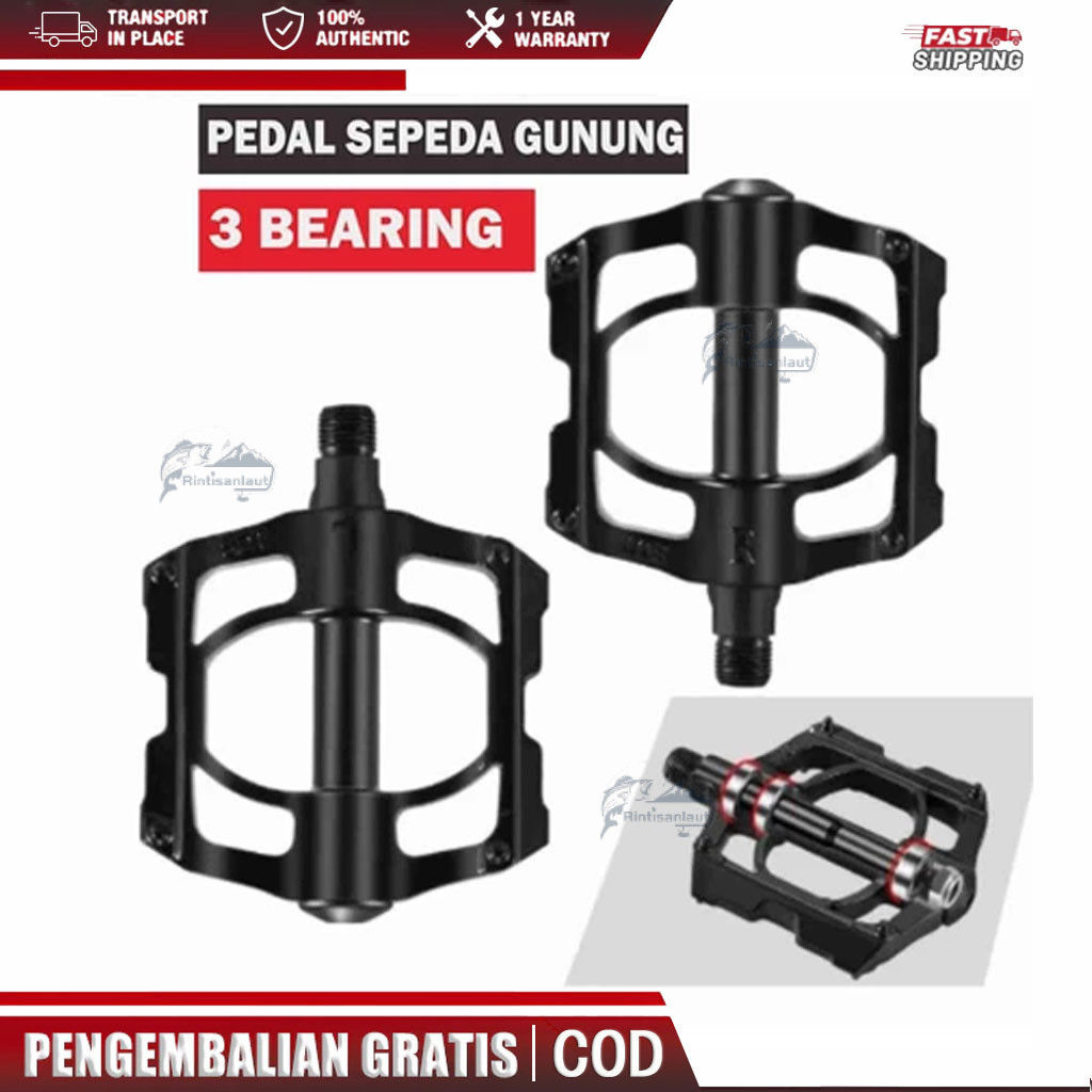 [Rintisanlaut] Pedal Bearing dan 4 Bering PEDAL BEARING Sepeda Gunung MTB Lipat Bearing Alloy/Pedal 