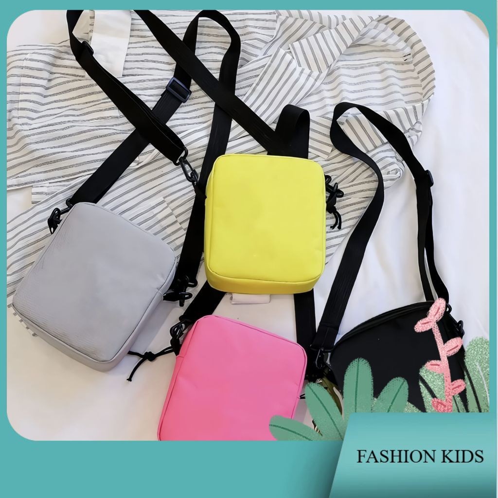 TJB Tas Selempang Polos Anak Laki laki dan Perempuan Fashion Kids 04