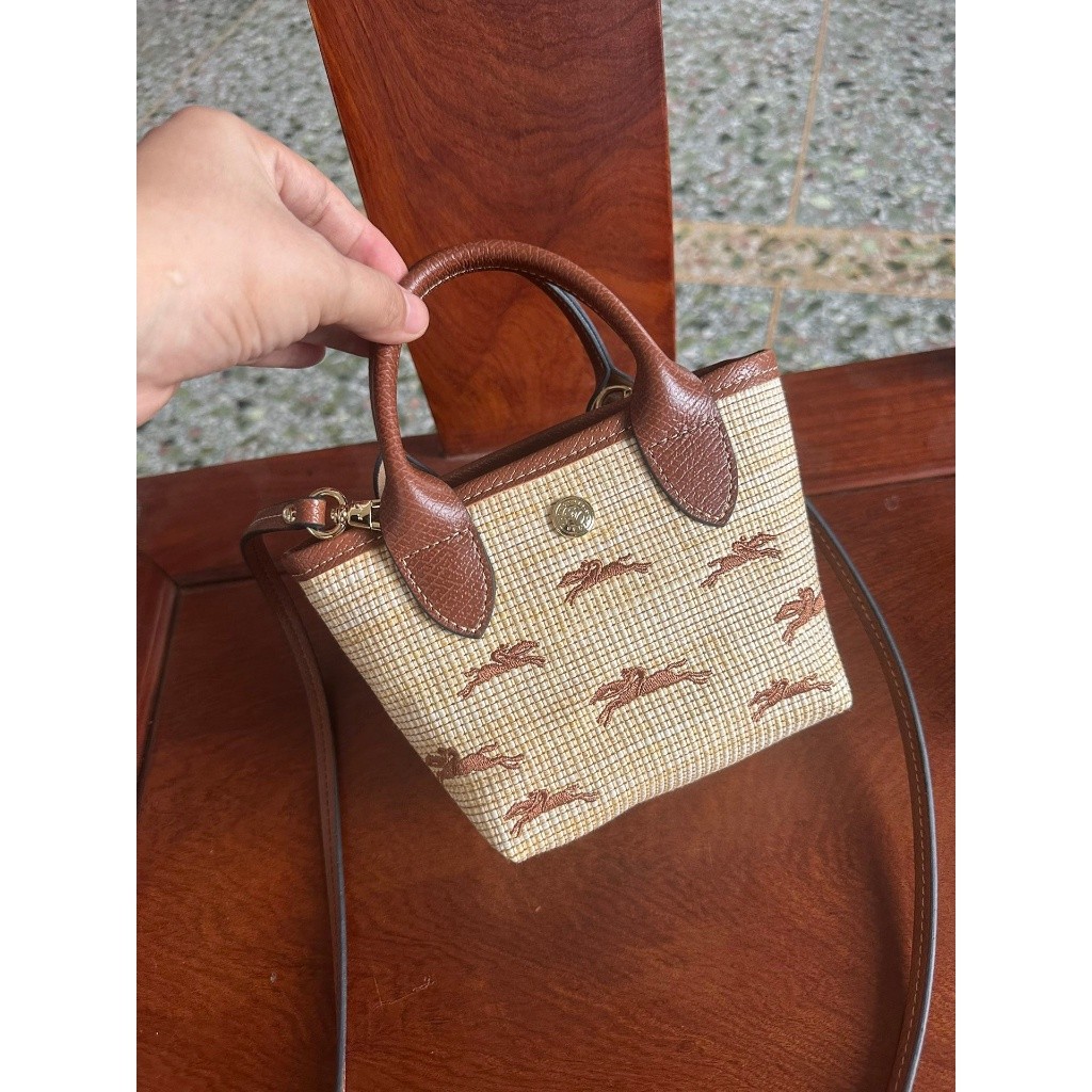 Original LC Long * Champion New Straw Bag Women's Handbag Handbag Classic Handbag Carrying Dumpling 