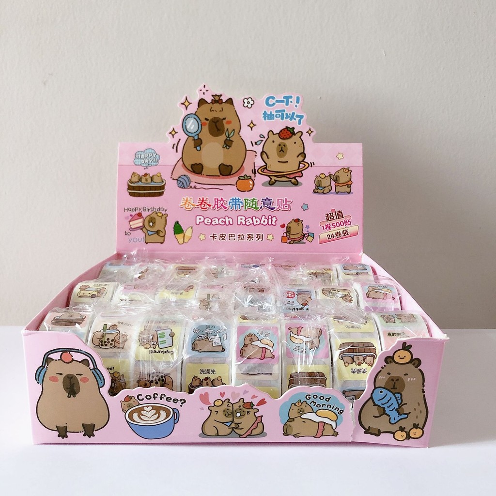 

Sticker Roll Capybara Stiker Gulung Capybara 500pcs