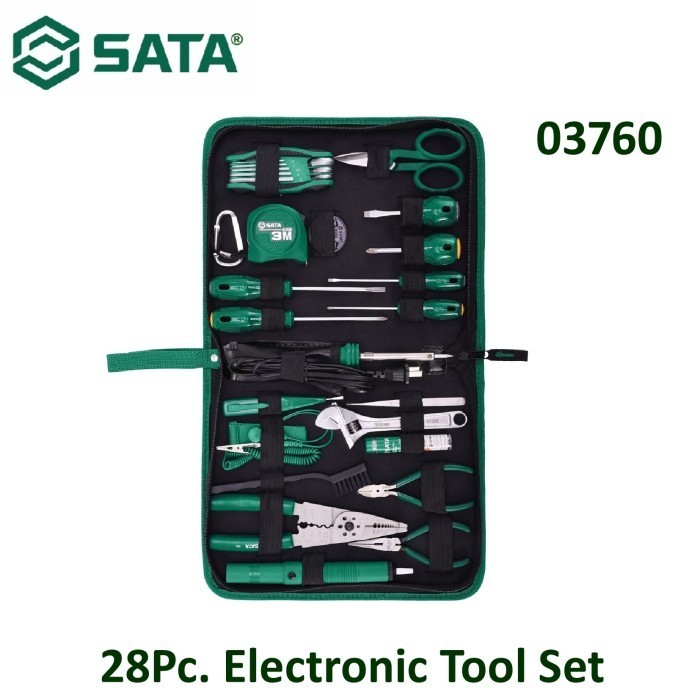 SATA Tool Kit Set 03760 28Pc. Electronic Tool Set