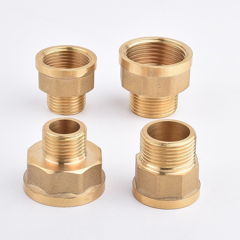 

Brass Hex Reducer Joint 1/2 3/4 1 Inch BSP Female to Male Thread Pipe Faucet Connector M/F Garden Water Pipr Bushing Fittings