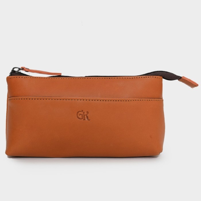 

[P R O M O] GK Tempat Pensil Kulit / Tempat ATK Kulit / Tempat Pulpen Kulit - Coklat muda