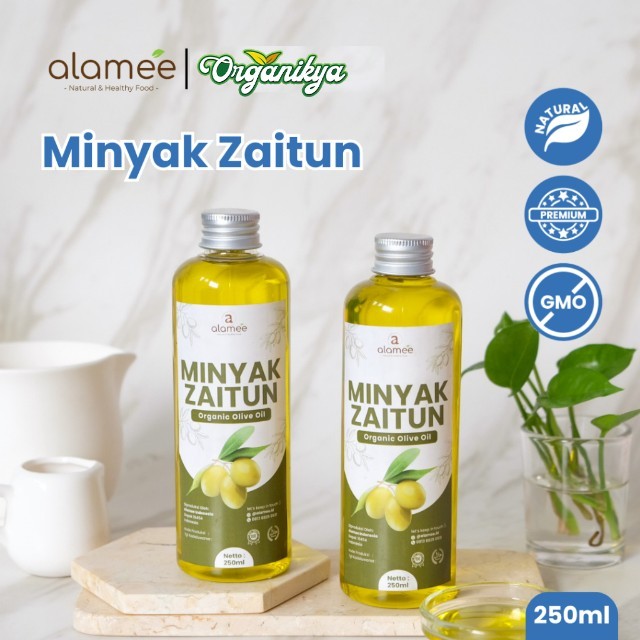 

ALAMEE Minyak Zaitun Untuk Diminum Olive Oil Extra Virgin Organic Organik Murni Asli Masak EVOO organikya