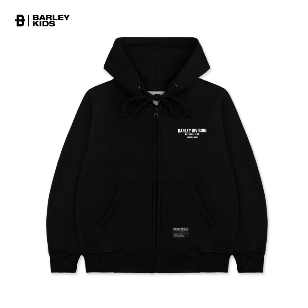 Barley Divison Hoodie Anak Kids Joy Black Zip Hoodie