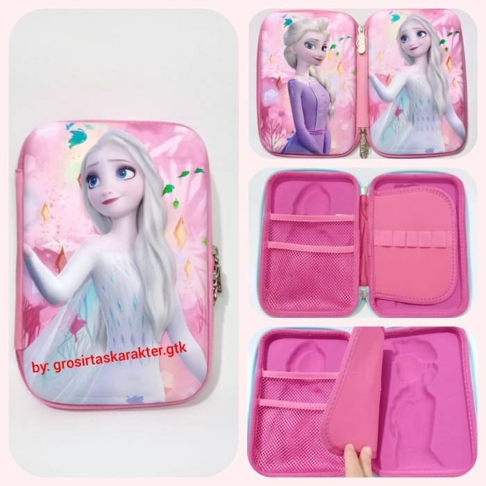 

[N E W] Tempat Pensil Anak Karakter LOL Unicorn Pony Kotak Pensil Pencil Case - Frozen 2 Sisi