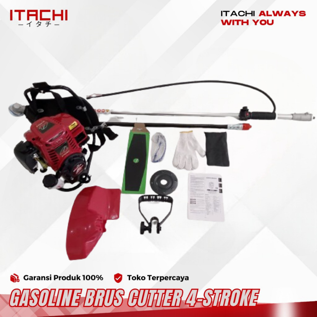 ITACHI Mesin Potong Babat Rumput Brush Cutter 4 Tak GQ-35 Mesin Potong Rumput HONDA 1.2.3 8.8 mod HO
