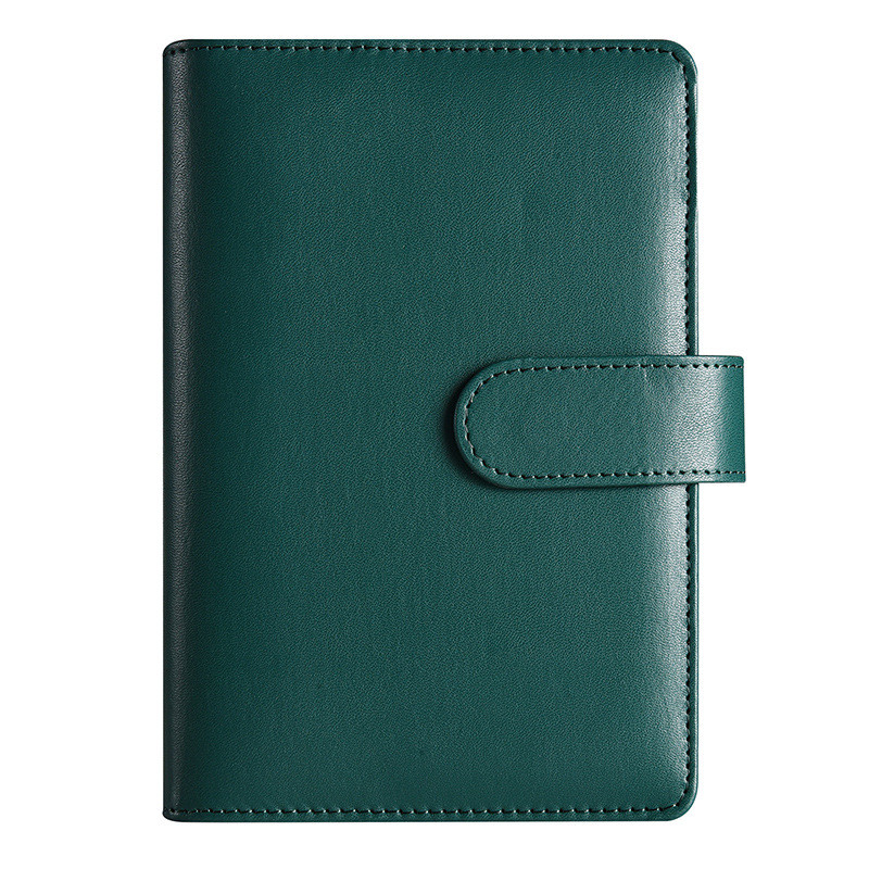 

Color A6 6 Ring Binder PU Clip-on Notebook Leather Loose Leaf Notebook Cover Notebooks Journal Kawaii Stationery