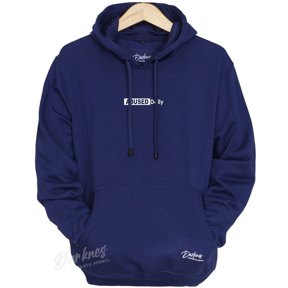 Promo switer pria hoodie terbaru keren gaya distro sweater original brand darkness tebal warna biru 
