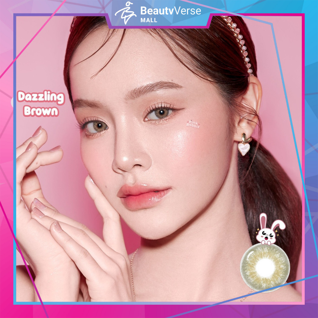 Pinkrabbit Soflens DAZZLING BROWN Anti Iritasi Super Nyaman (Normal Minus 0.50 sampai 8.00)