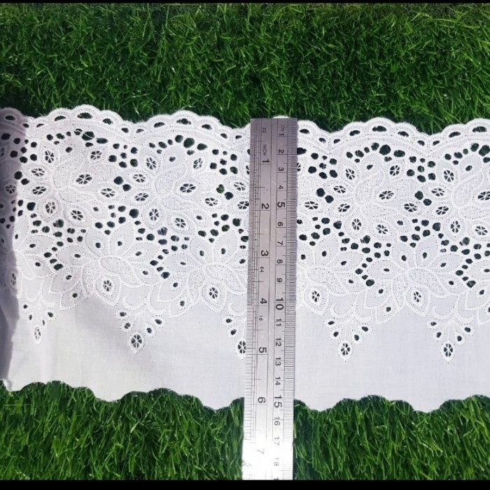 RENDA KATUN 12572 LEBAR 18CM HARGA PER METER - LEBAR 15CM