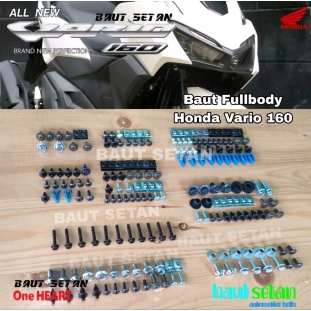 Baut full body Honda All New Vario 160 Original / Baut fullset Honda Vario 160