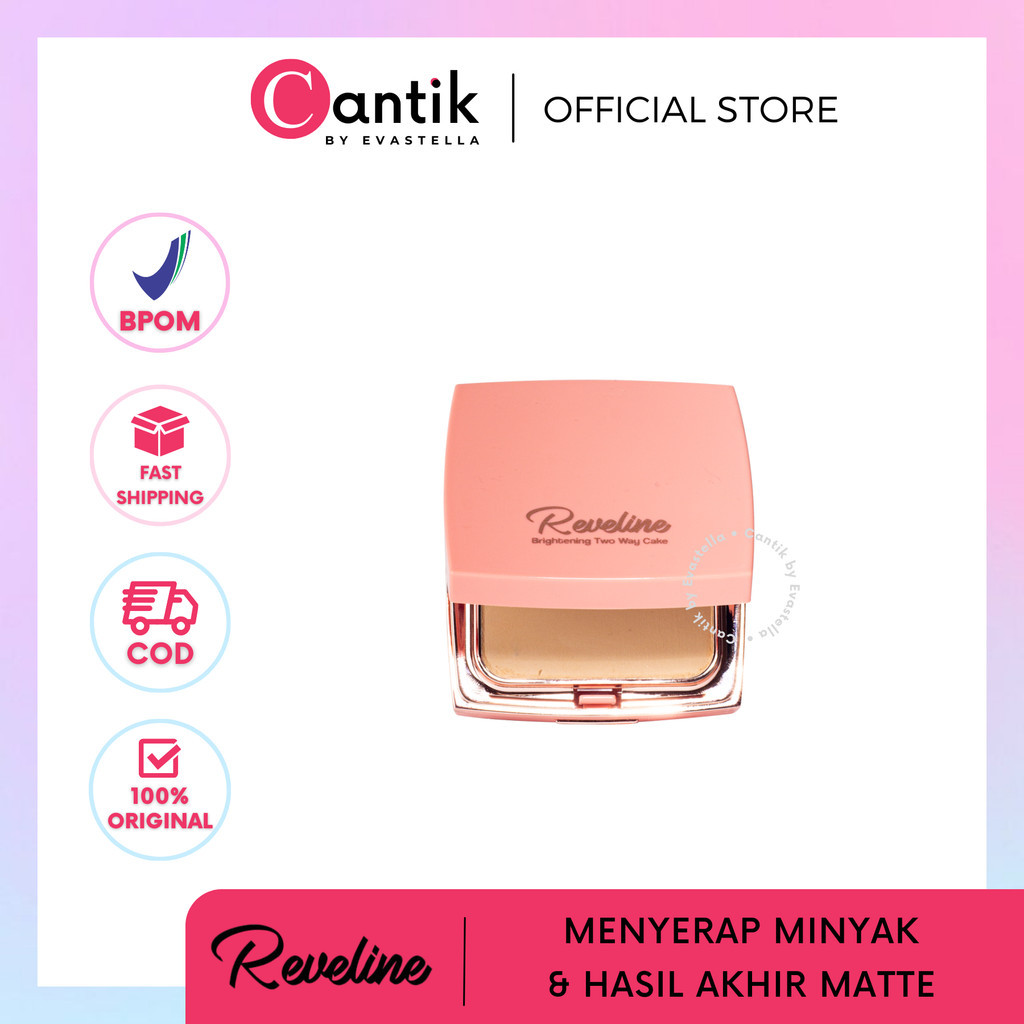 CANTIK - REVELINE Brightening Two Way Cake | Reveline Bedak Padat TWC Original
