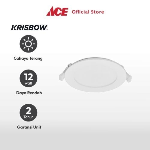 ACE - Krisbow Lampu Downlight Led 12W 800 Lm