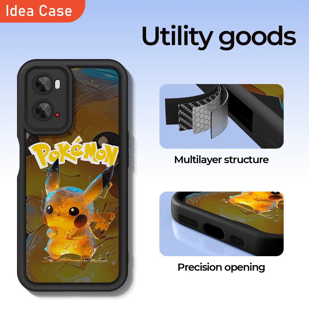 TPU Idea case A36 oppoA74 Cakupan Penuh hp A58 5g reno7 silika a17 tahan air 15 A55 kartun 58 terobo