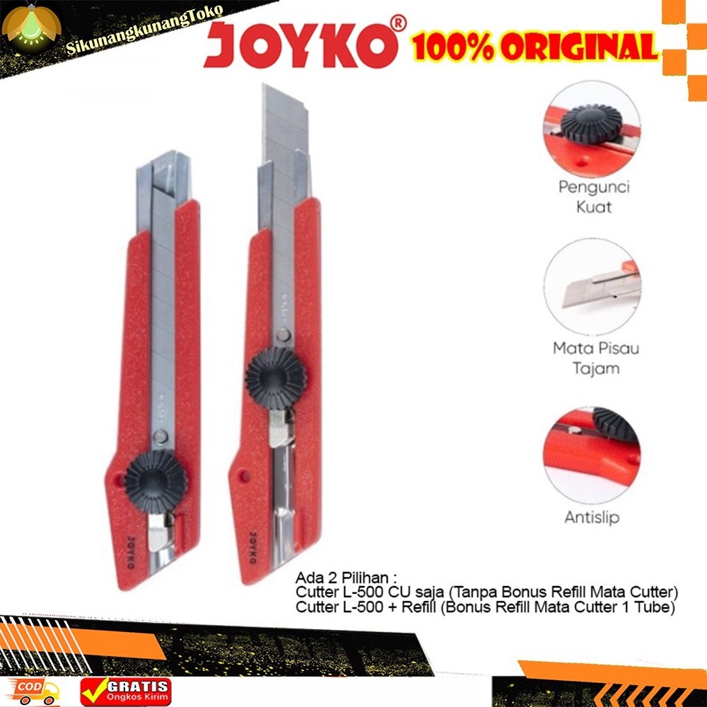 

(SKN) CUTTER JOYKO L-500 CU Besar L500 L 500 CU Jumbo Menggunakan Refill L-150 L150 L 150