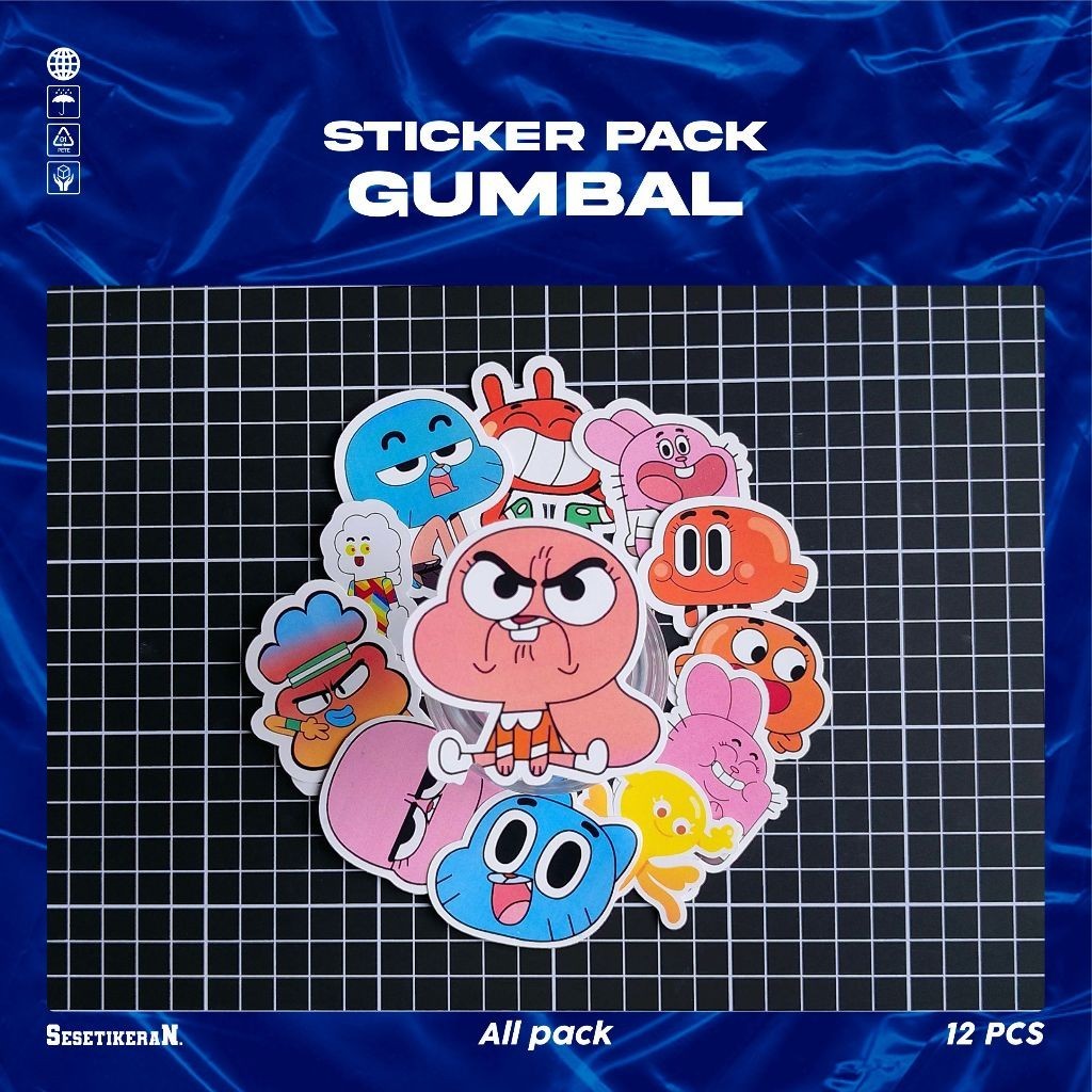 

COD✨ Sesetikeran Pack Stiker Kartun Lucu The Amazing World Of Gumball Colorfull Cute Keren Untuk Koper Laptop Skateboard