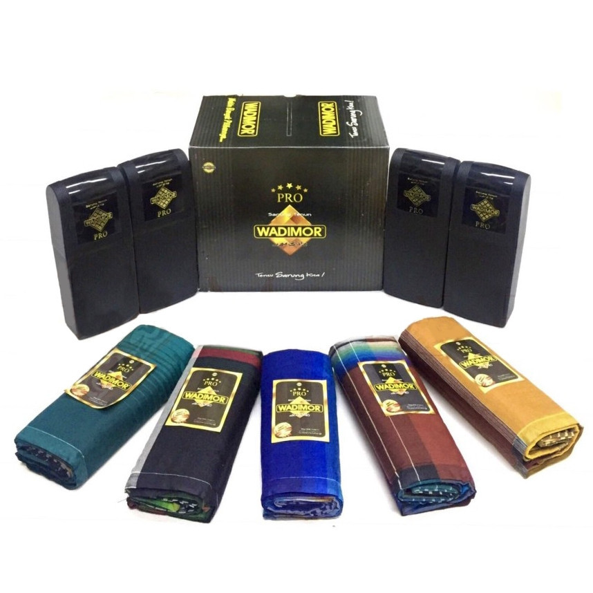 Sarung WADIMOR Padang Horison Tiga Dara Klir Kain Samping Tenun Motif Kotak Kotak2 Dewasa Pria Laki