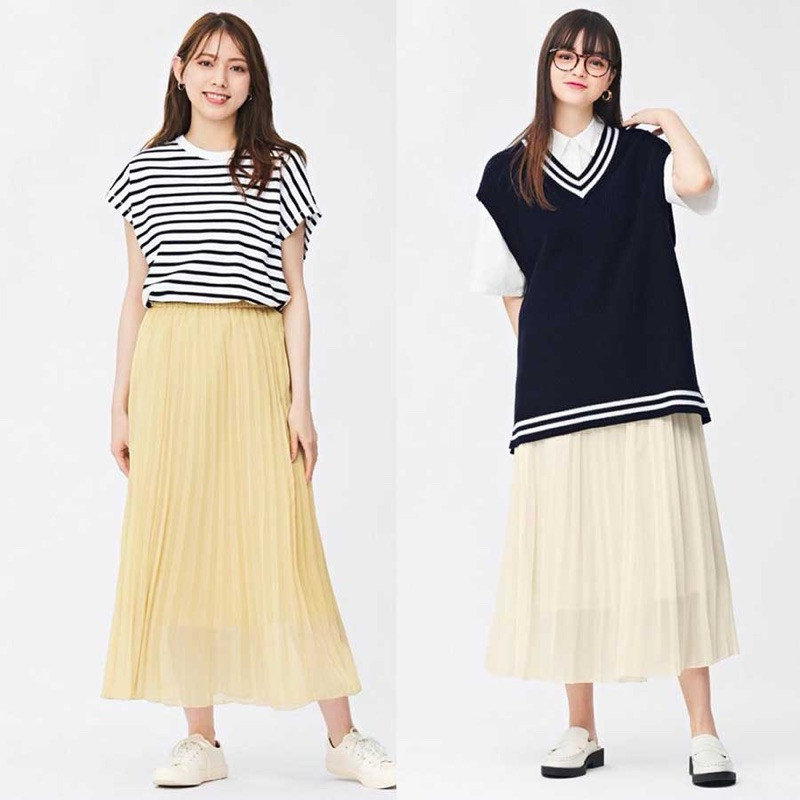 GU Pleated Long Skirt (Reject)