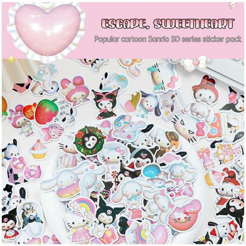 

COD❤️Sanrio 3D Stiker Lucu Stiker Buku Besar Buku Harian Bahan Dekoratif Bahan Dekoratif Cangkir Air